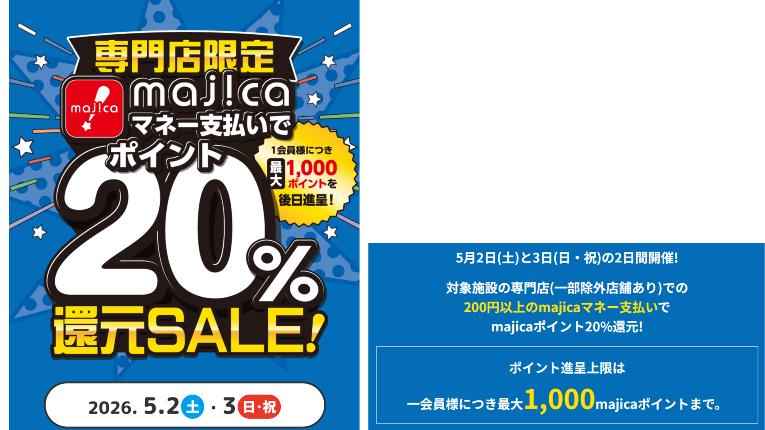 20%還元SALE 対象施設と条件