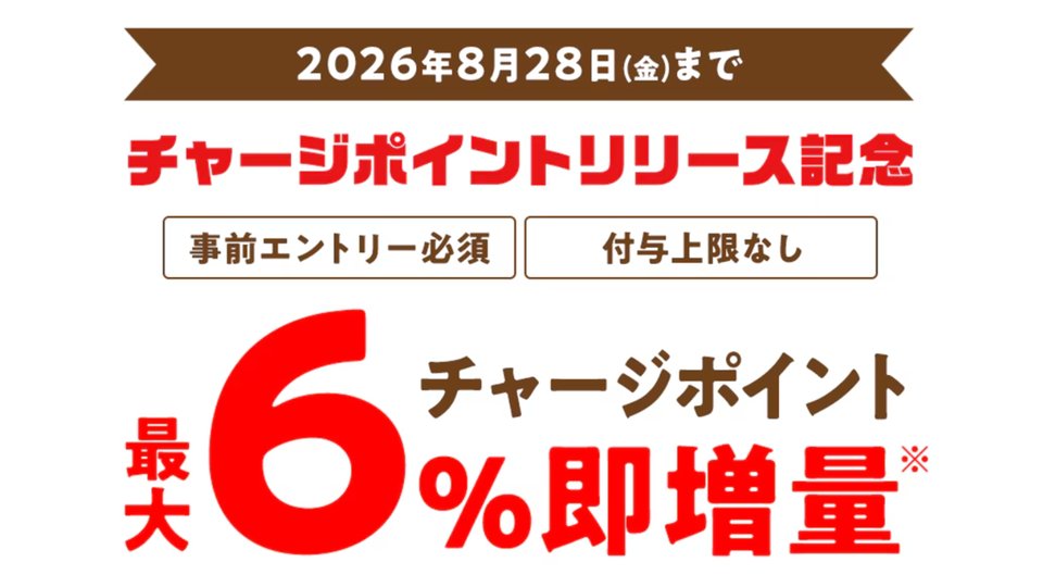 さとふる チャージポイントリリース記念 最大6%即増量キャンペーンのバナー