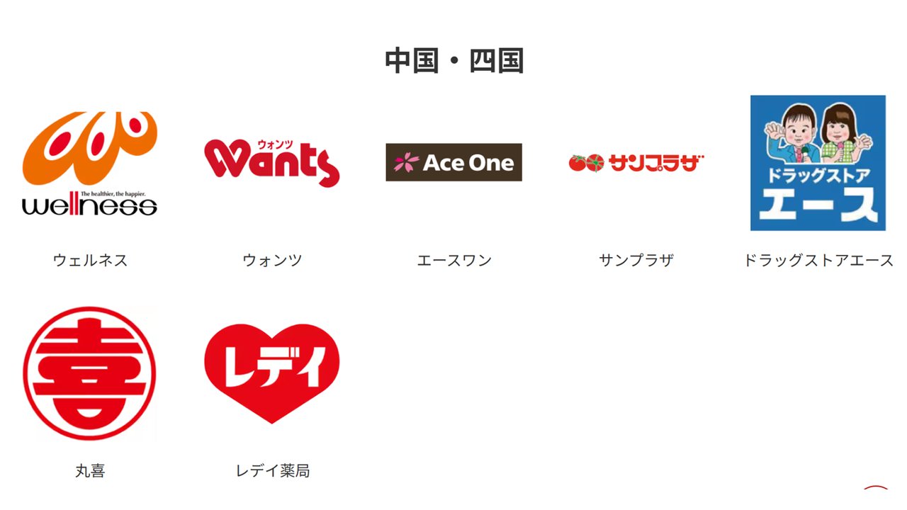 中国・四国の対象店舗